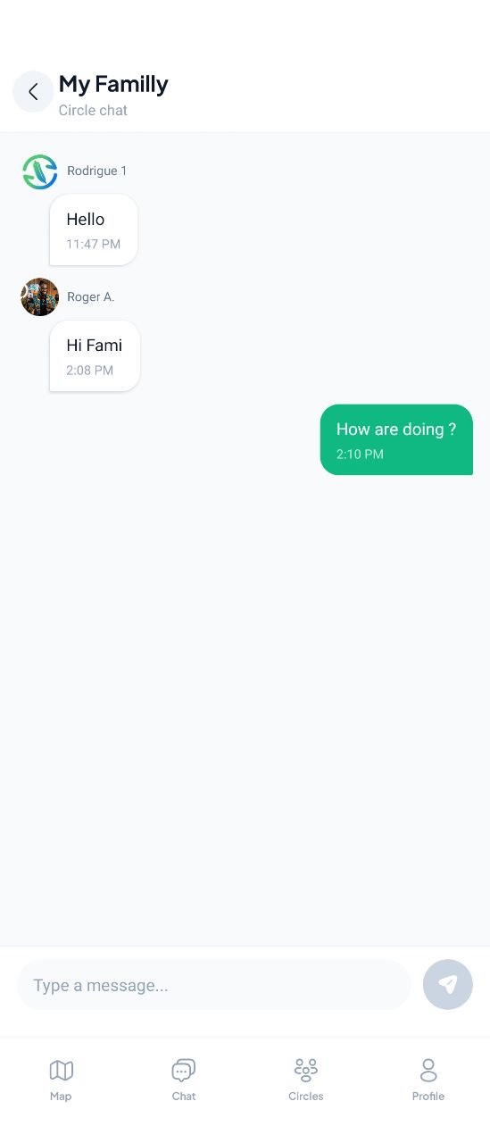 Circle chat in SeeMe+