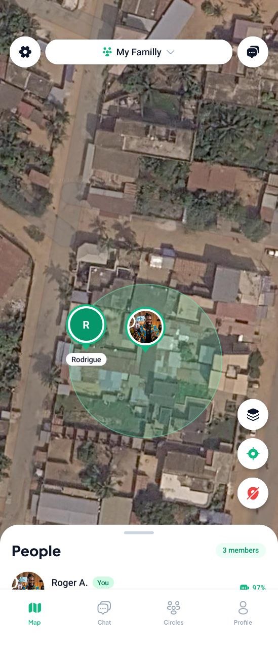 SeeMe+ satellite map view
