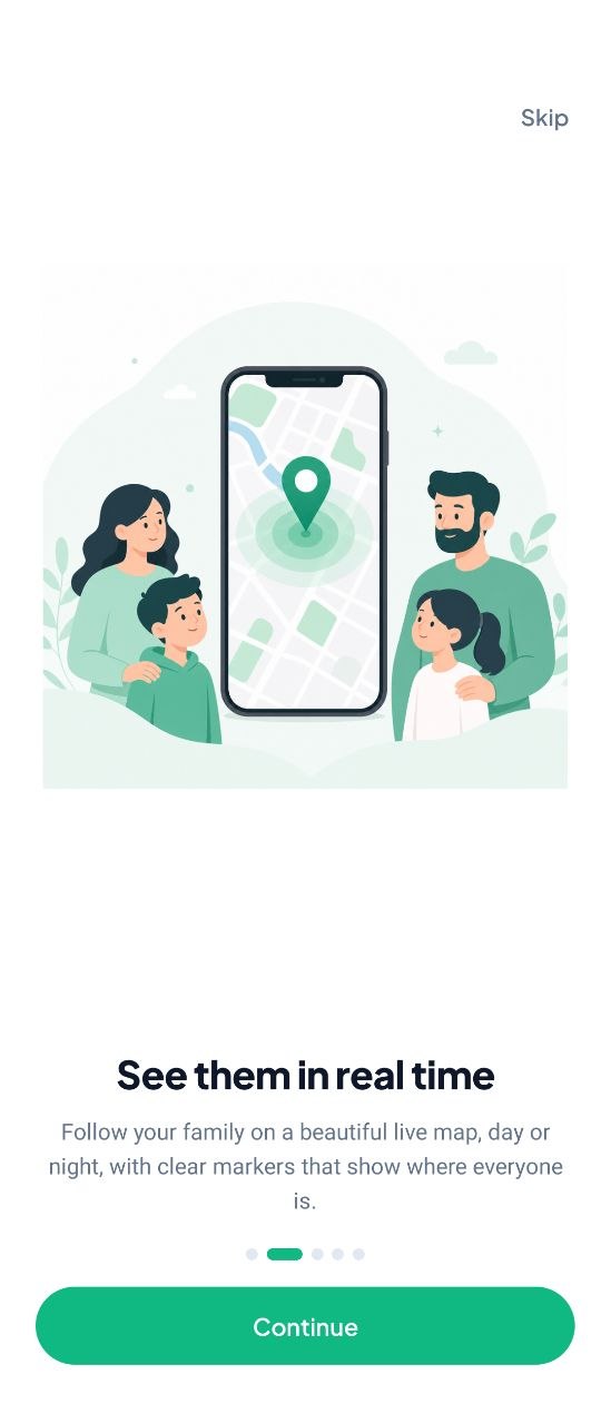 Real-time location feature